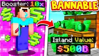 I SPAWNED IN *INSANE* BOOSTERS to BECOME RICH in *NEW* SKYBLOCK MAP | Minecraft SKYBLOCK SERVER #13