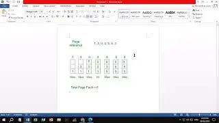 Page Replacement Algorithm, First-In, First-Out (FIFO)