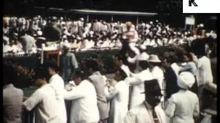 1950s Mumbai, Bombay India, Cricket Match, Country Club, Races, Archive footage