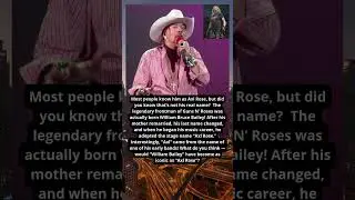 Axl Rose&rsquo;s real name is William Bailey 🤯🎤