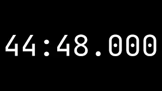 Countdown timer 44 minutes, 48 seconds [44:48.000] - White on black with milliseconds