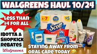 WALGREENS HAUL 10/24 spend $50 earn $10/got some expensive olay cleanser😍/Learn Walgreens Couponing