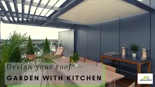 Outdoor kitchen on Roof | Rooftop Garden Design Ideas and Tips | outdoor kitchen | terrace  building