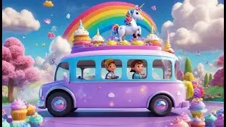 Magical Unicorn Bus Ride 🦄 | Fun Fantasy Song for Kids | Enchanting Nursery Rhyme