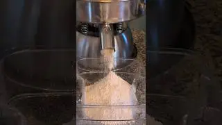 Sifting flour for today's bread experiment. Need a little less bran.