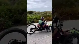 Riding along the ocean in my Adaptive Bike