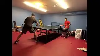 Backhand third ball loop open drill