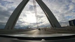 Driving in Germany Autobahn A46 from D&uuml;sseldorf to Neuss
