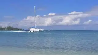 Jet car on the water  having some fun.
