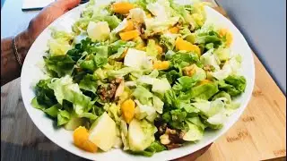 Salade verte à l’orange et au pomme