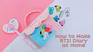 How to Make Your Own BT21 Diary / Back to School Ideas / Origami Paper