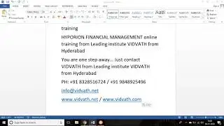 Hyperion Financial Management online Training
