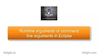 [Eclipse IDE] Runtime arguments or command line arguments in Eclipse
