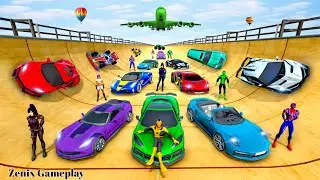 Super Hero Car Stunt, Spider Man Hero Rope, Hero Car Race,