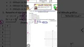 😎💜💪✅️Sistema de ecuaciones - Método Gráfico - Ejemplo 1 - Video 1💖😊