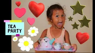 Kids Tea Party Playtime | Fun Activity with Zen | Pretend Play Tin Tea Party Set with Cats