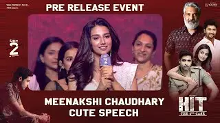 Heroine Meenakshi Chaudhary Cute Speech At Hit 2 Pre Release Event