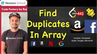 Find duplicates in array in O(n) time and O(1) extra space || Code Factory by Raj