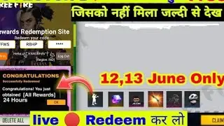 FREE FIRE REDEEM CODE TODAY 12 JUNE REDEEM CODE TODAY MEW EVENT DJ ALOK REDEEM CODE | ANUBHAV GAMER