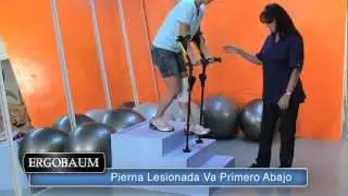 ERGOBAUM: Aprenda a subir y bajar escaleras con sus muletas