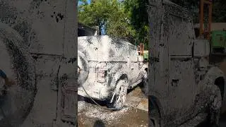 Black Thar In White Washing😆😉 #thar #mahindrathar #Shorts #carwash #tharlover #carlover