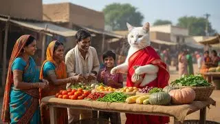 The Village Cat&rsquo;s Hard Journey Miracle Cat of the VillageThe Cat Who Never Gave Up #VillageCat#funny