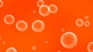 Bubbles abstract | neon orange background | 4k