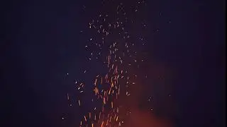 Embers Floating In The Air From Burning Woods | Free stock video | Alaine Media