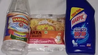 Vinegar +  Baking soda +  Harpic | Desi Experiment of allen guide