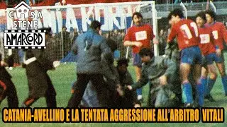 CATANIA-AVELLINO 1-1 A MESSINA SERIE A 1983-84.TENTATA AGGRESSIONE ALL' ABRITRO VITALI #CASASTENE