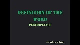 Definition of the word 