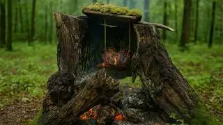 Готую Цілу КУРКУ В Тандирі З Пенька. Готую На Природі. Без Слів