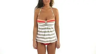 Beach House Key West Stripe A-Line Bandeau Tankini Top | SwimOutlet.com