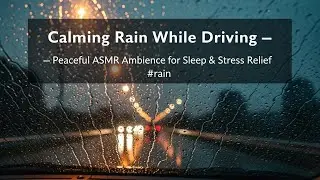 Calming Rain While Driving &mdash; Peaceful ASMR Ambience for Sleep & Stress Relief #rain