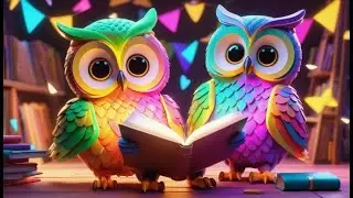 Five Little Owls Learn to Read | Phonics Song for Kids | Early Reading and Learning Rhymes