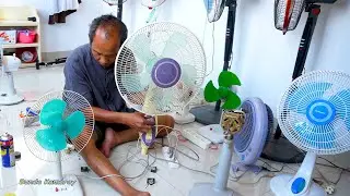 Fan Memperbaiki Tiga Kipas Angin