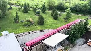The Essex County Turtle Back Zoo's Essex Express Entering Turtle Back Junction