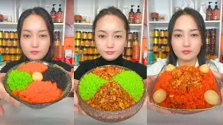 Rainbow Ice Crunch Mukbang | Colorful Flavored Ice ASMR Eating Sounds #13