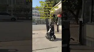 Who gets it? Riding my electric wheelchair out every day, smooth and cozy, pur happiness#wheelchair