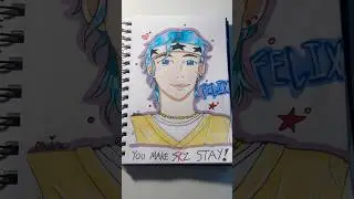Drawing Felix from SKZ 🐣#straykids #art #kpop