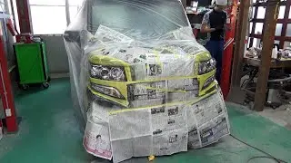 友達の車のヘッドライト塗装してみたらデミオよりうまくできた！！【神回】