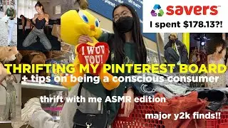 sharing my PINTEREST BOARD + thoughts on conscious consumption | THRIFT WITH ME ASMR