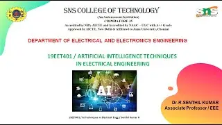 Typical Artificial Neural Network l AI in Electrical Engineering l SNS Institutions 