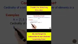 Cardinality of a set in Urdu/Hindi | Cardinality of a set in math | 