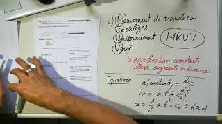 Cours Cinématique Analytique - Partie 2 - MRUV et Équations de mouvement (ancienne version)