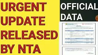 urgent update released by nta | new official notice released by nta | attention notice by nta| admit