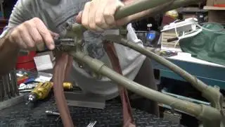 1942 wlc wla 45ci #141 frame restoration straightening rebuild bike repair harley by tatro machine