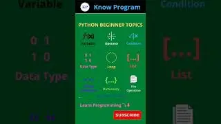 Python Beginner Topics 🖥️   | 
