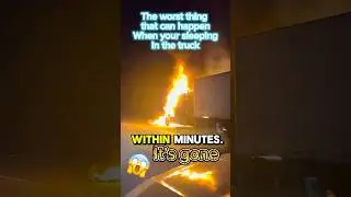 Truck in Georgia catches fire #accident #fire #truck #tractor #trailer #crazy #omg #fyp #noway #wild