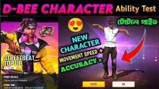 Free Fire New Character Ability Test । D - BEE Ability Test। Free Fire Character Giveaway। #tangoyt
